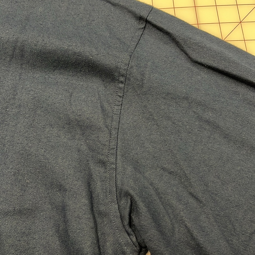 RALPH LAUREN NWT Men's Long SLV 1 Pocket Navy/White Trim Cotton Pajama Top SZ L - Picture 11 of 16
